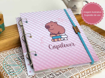 Caderno Argolado Colegial + Ferragens - KIT