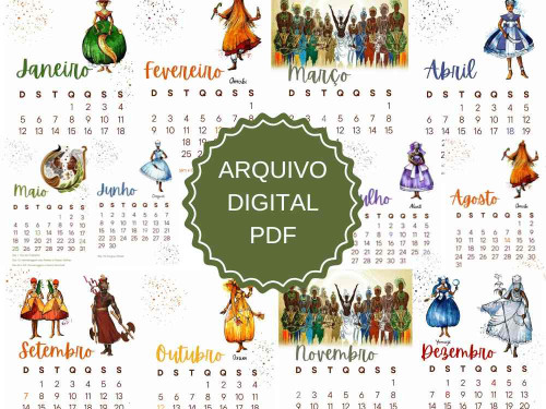 Arquivo Digital Calendário 2025 Orixás - PDF